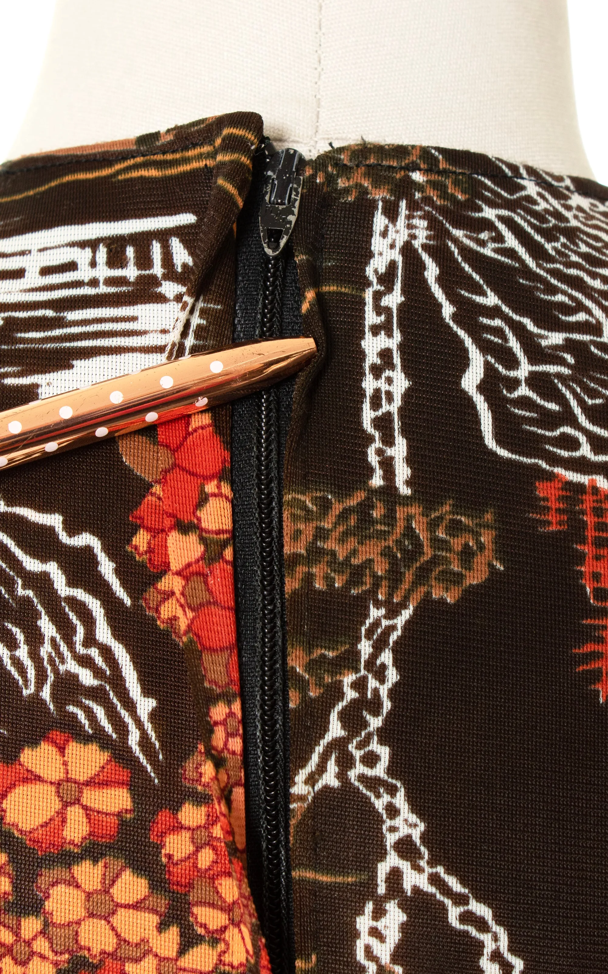 1970s Japanese Nature Maxi Dress | medium/large