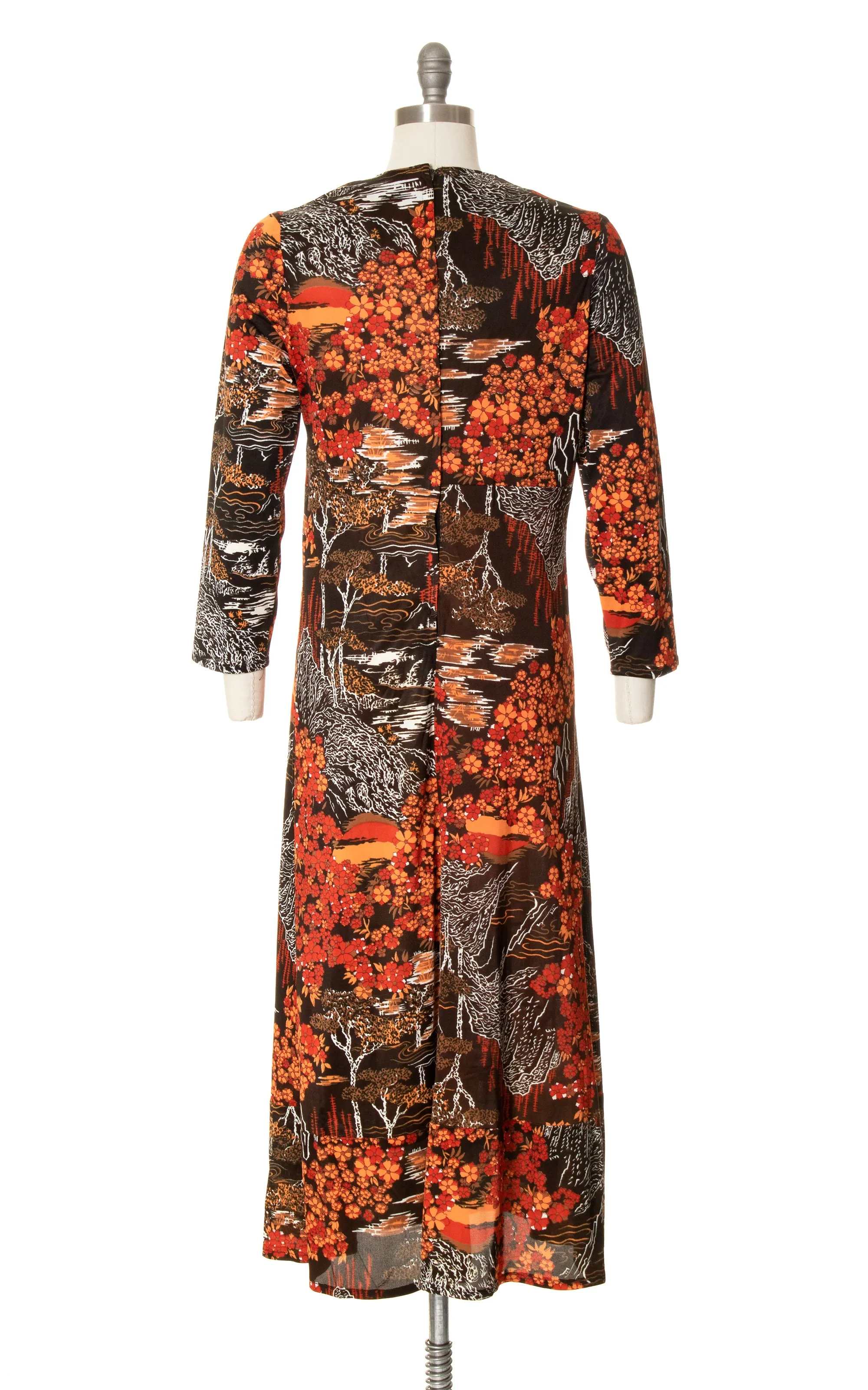 1970s Japanese Nature Maxi Dress | medium/large