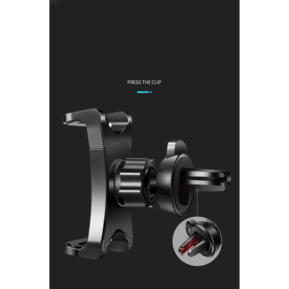3 in 1 Car GPS Smartphone Holder: Dashboard / Visor Clamp   AC Grid Clip for Sharp FX - Black
