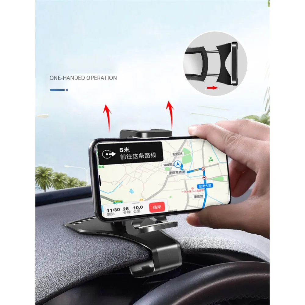 3 in 1 Car GPS Smartphone Holder: Dashboard / Visor Clamp   AC Grid Clip for Sharp M1 - Black