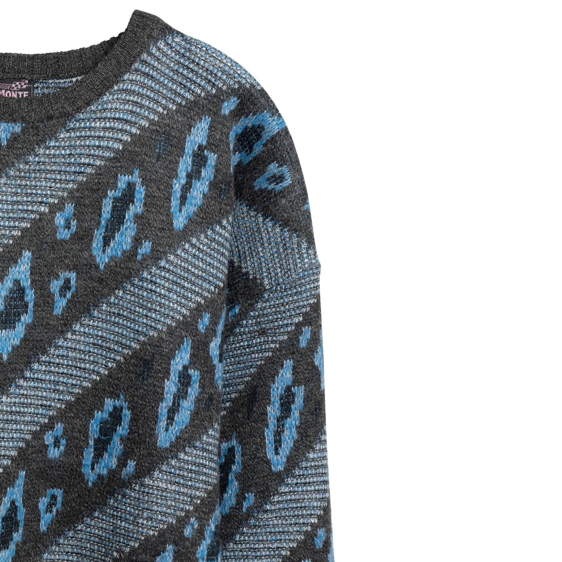 70s Jacquard Alpaca Wool Blend Jumper