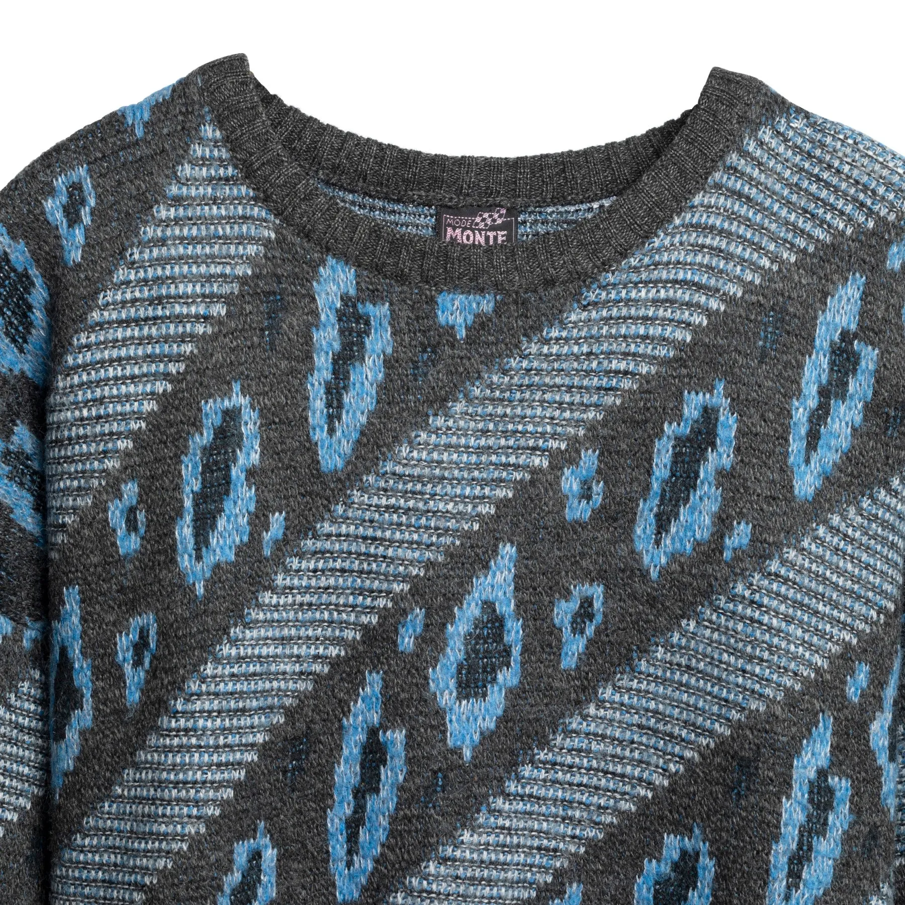 70s Jacquard Alpaca Wool Blend Jumper
