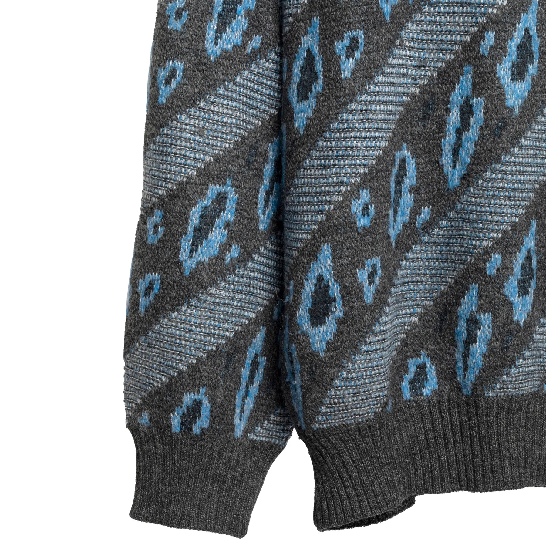 70s Jacquard Alpaca Wool Blend Jumper