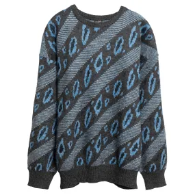 70s Jacquard Alpaca Wool Blend Jumper