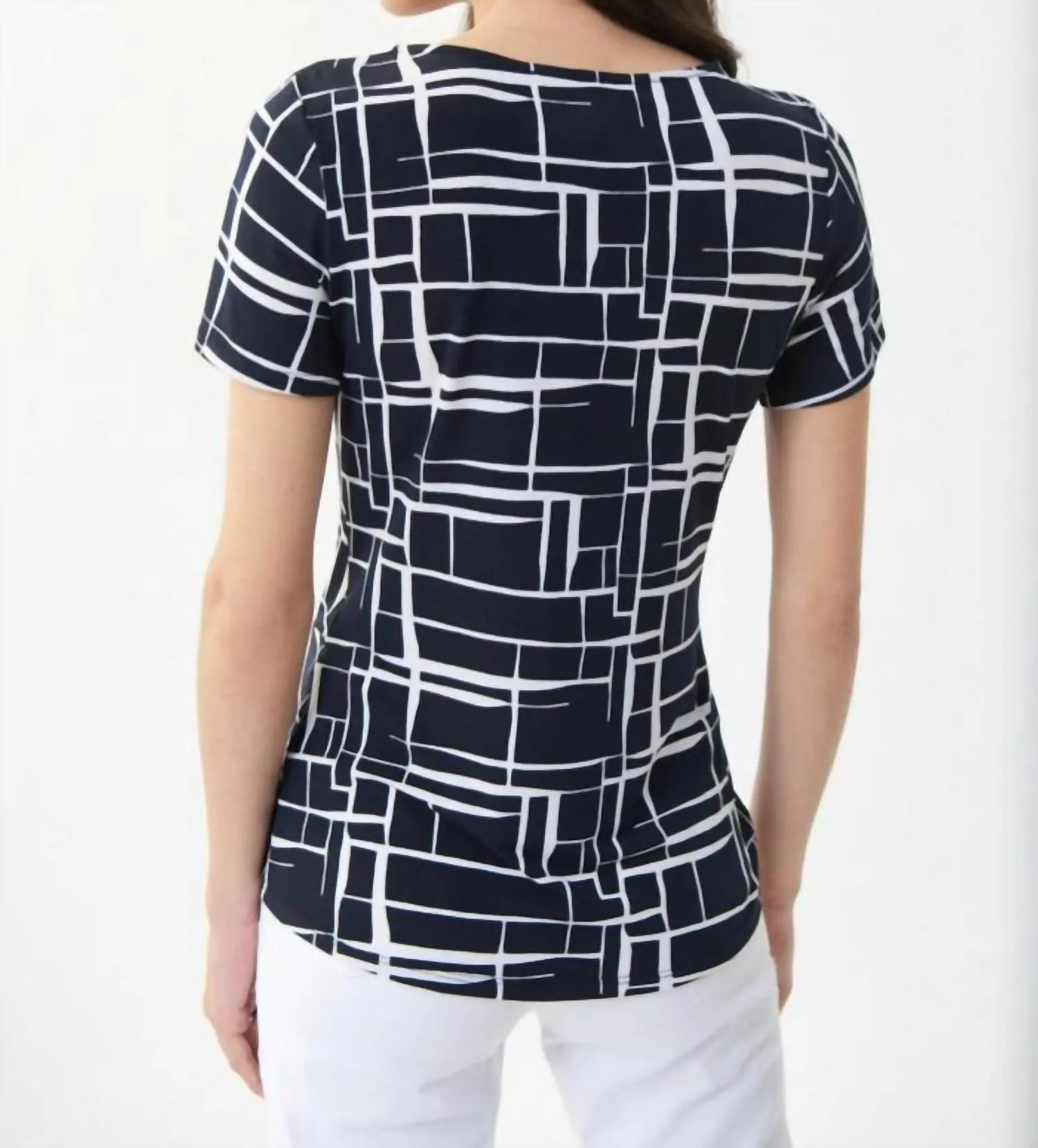 ABSTRACT TIE FRONT TOP