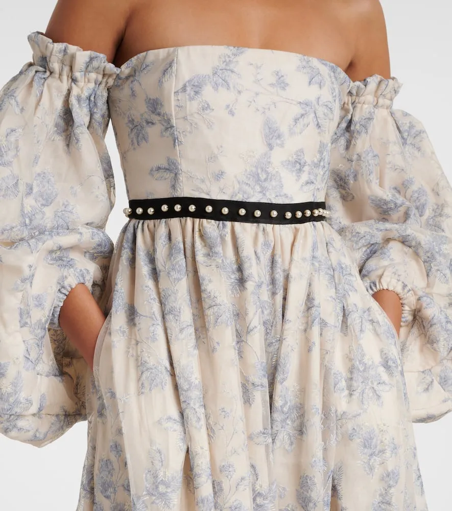 Agua by Agua Bendita Alheli balloon-sleeve floral maxi dress