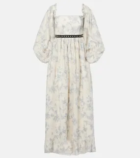 Agua by Agua Bendita Alheli balloon-sleeve floral maxi dress