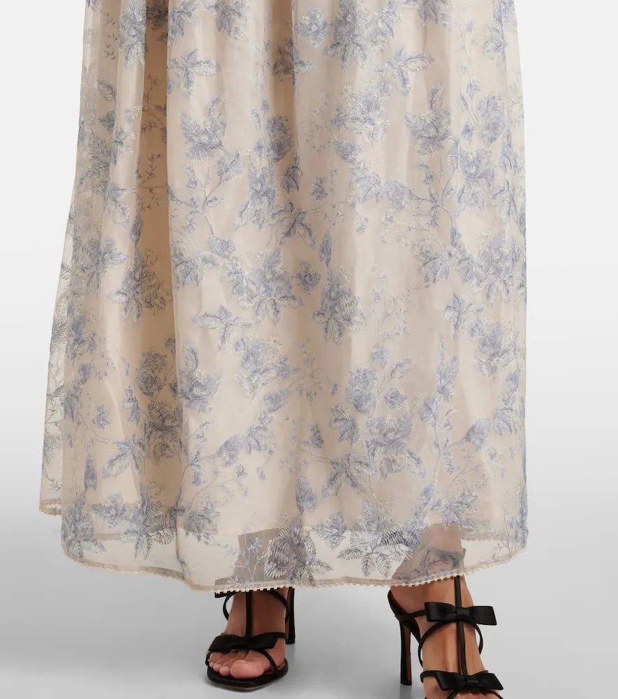Agua by Agua Bendita Alheli balloon-sleeve floral maxi dress