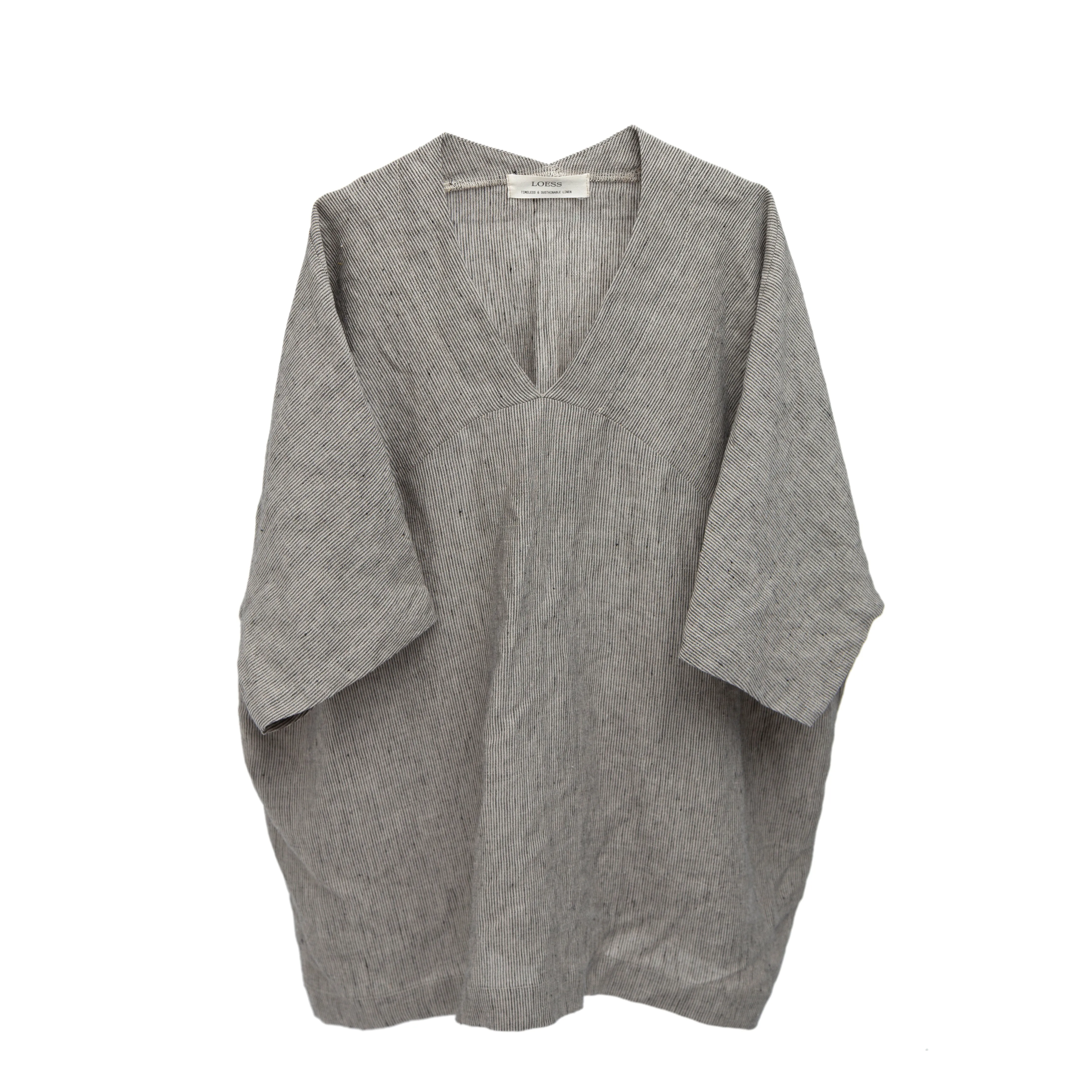 Bailey Top in Striped Linen