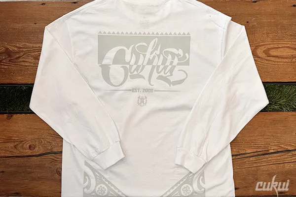 Block Logo Long Sleeve - White