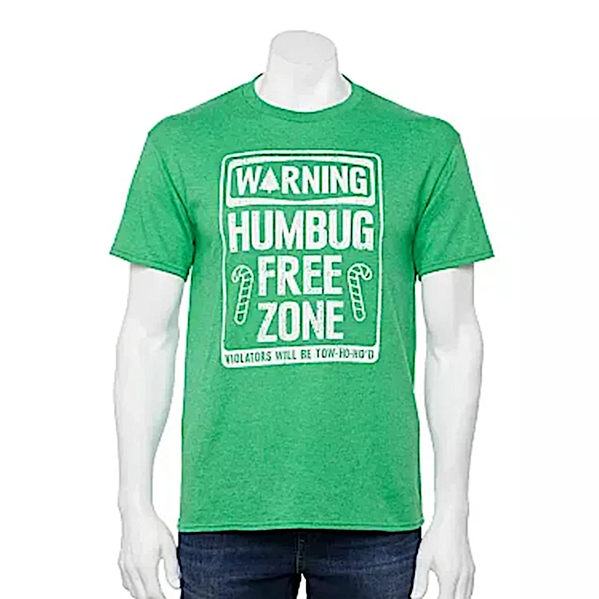 Celebrate Together Men's "Humbug Free Zone" Graphic Tee | Holiday Humor