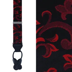 Christian the Romantic Brocade Silk Button End Braces