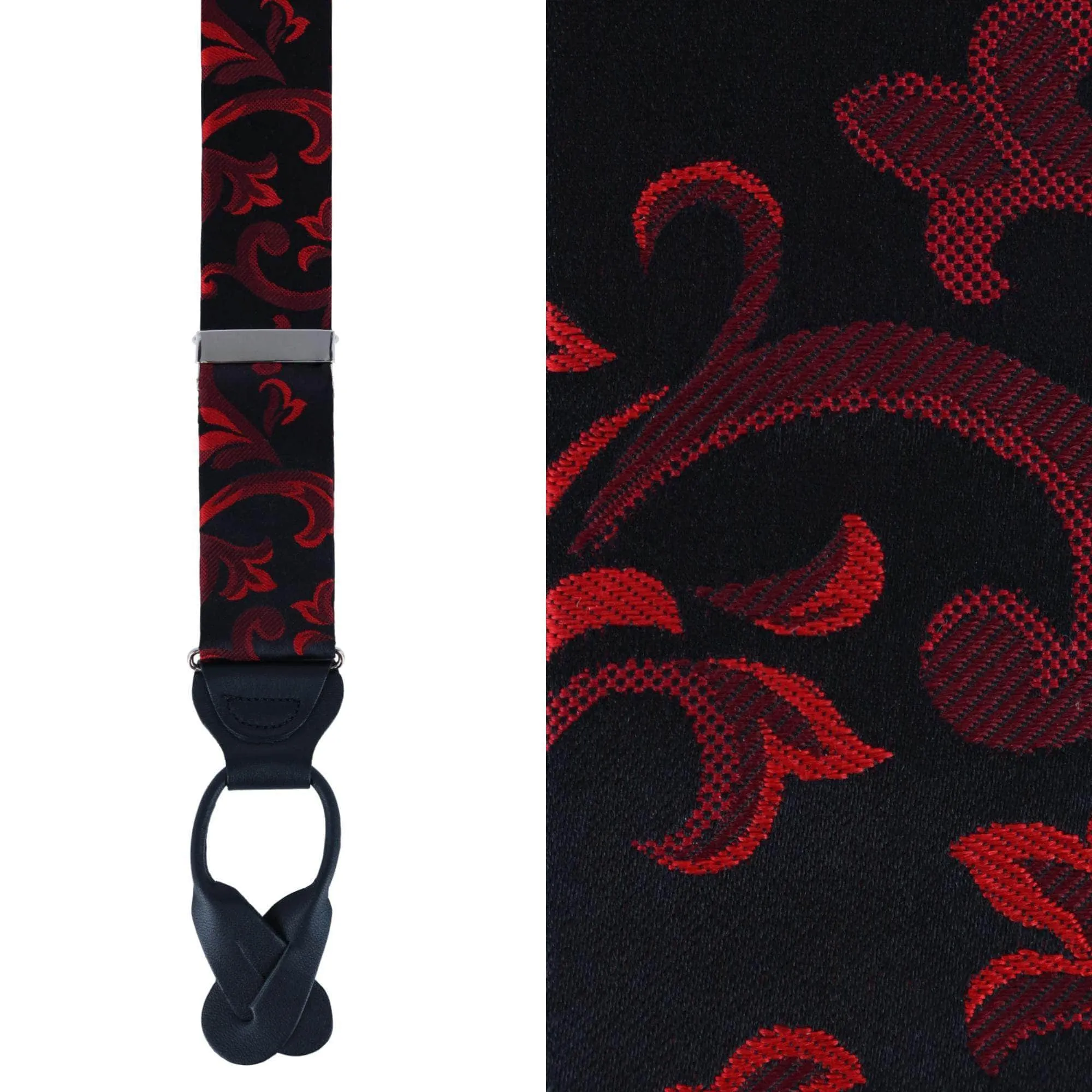 Christian the Romantic Brocade Silk Button End Braces