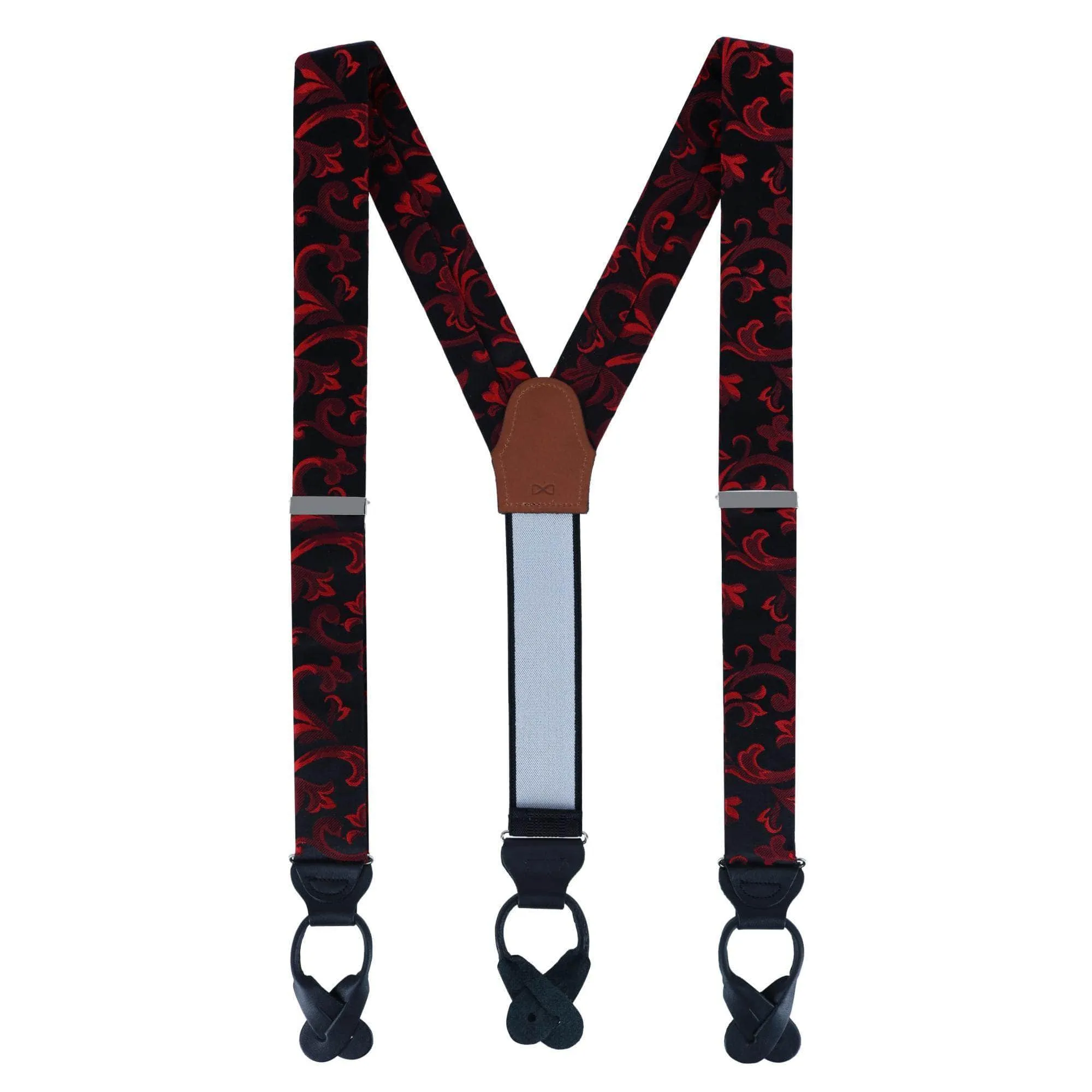 Christian the Romantic Brocade Silk Button End Braces