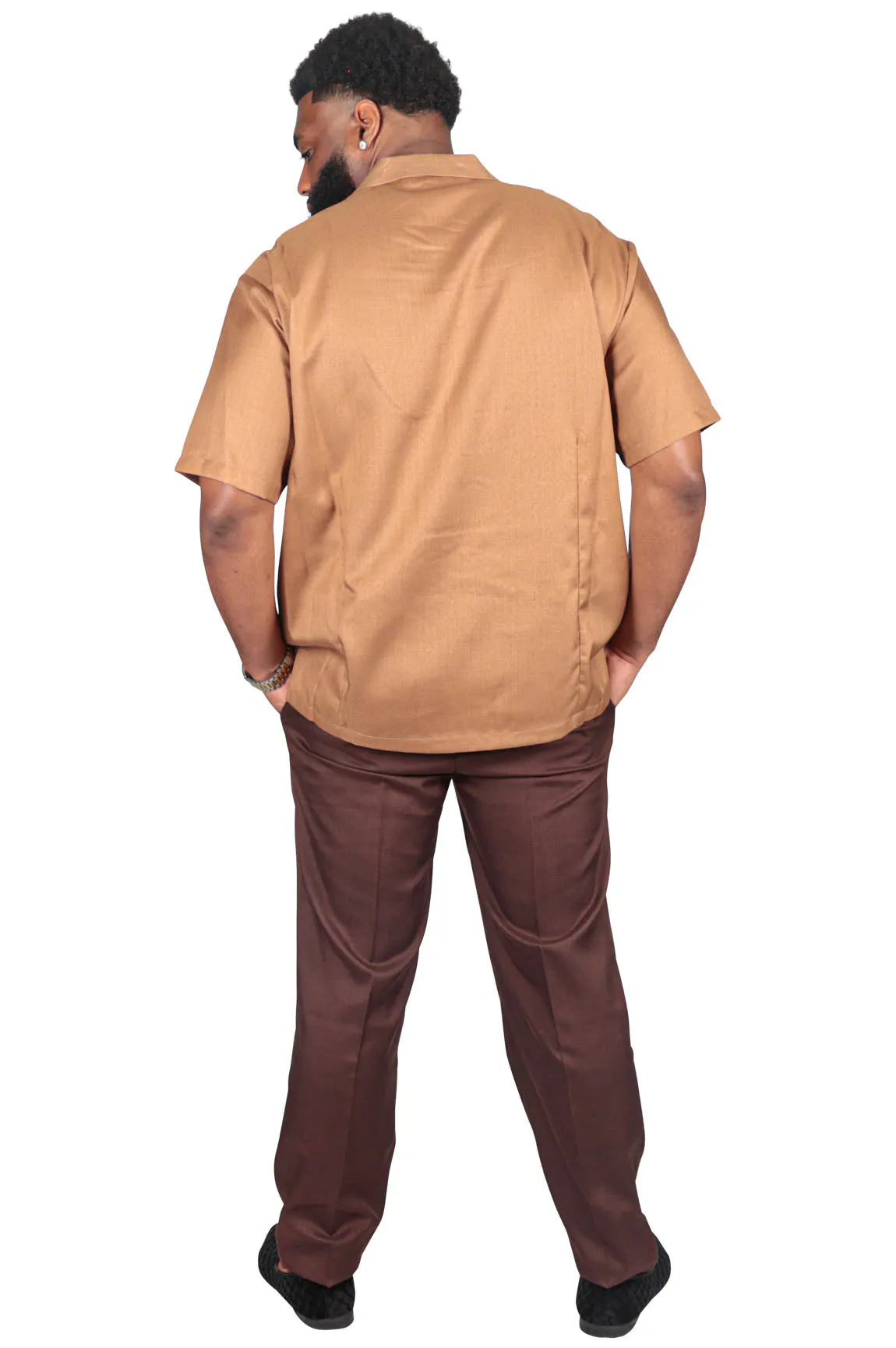 Classic Man 2 Piece Pant Set, Tan/Brown