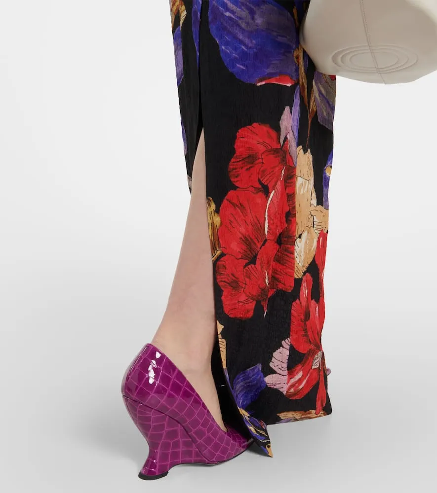 Dries Van Noten Floral silk-blend maxi dress
