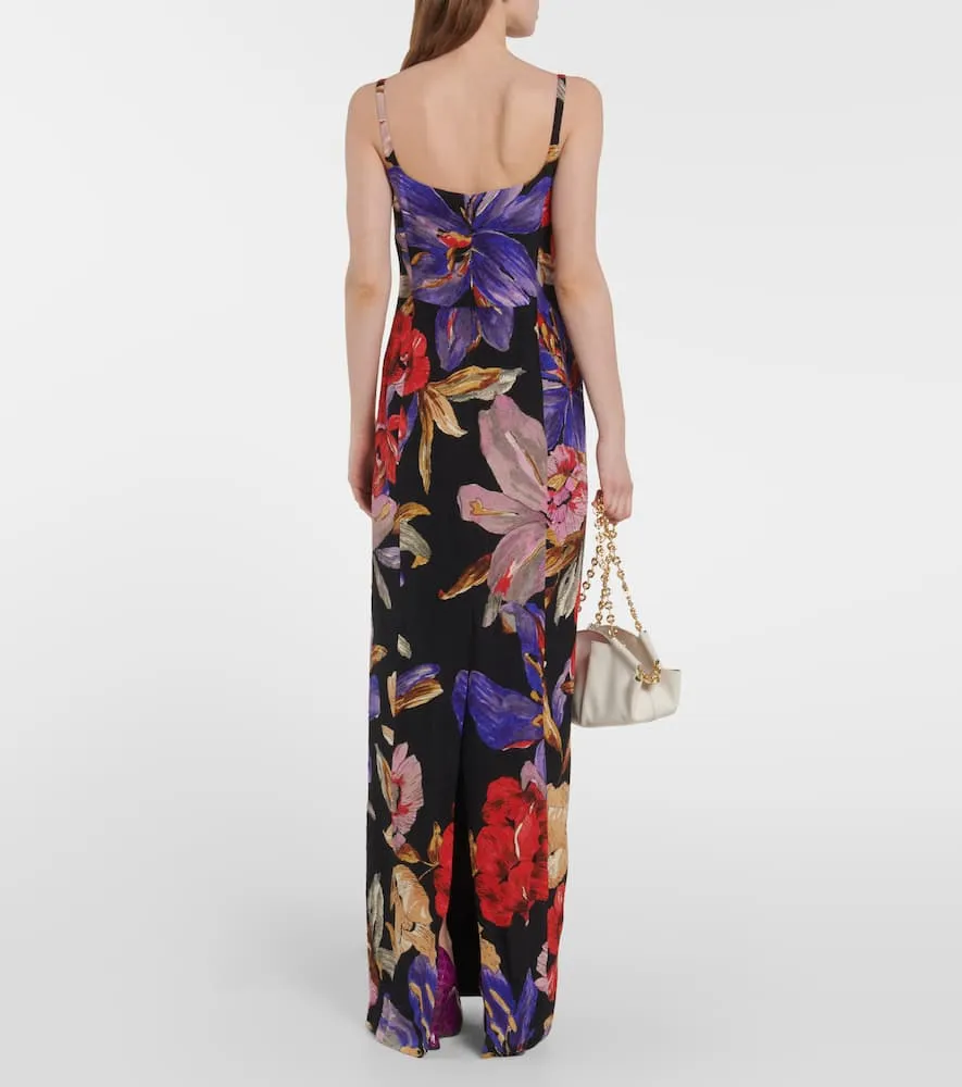 Dries Van Noten Floral silk-blend maxi dress