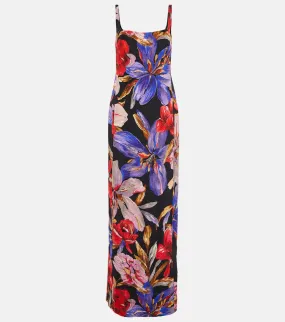 Dries Van Noten Floral silk-blend maxi dress