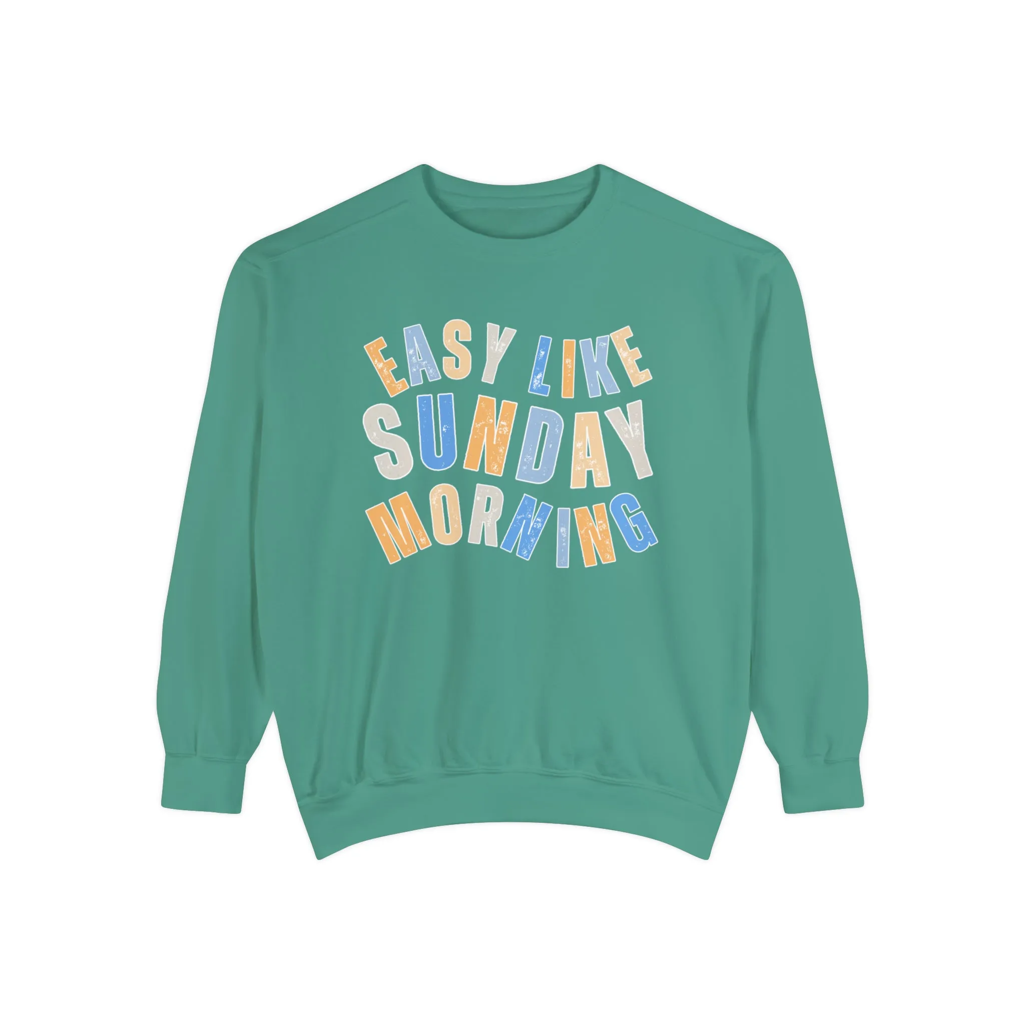 Easy Like Sunday Morning Cozy Comfort Colors Women's Sweatshirt - Relax in Style