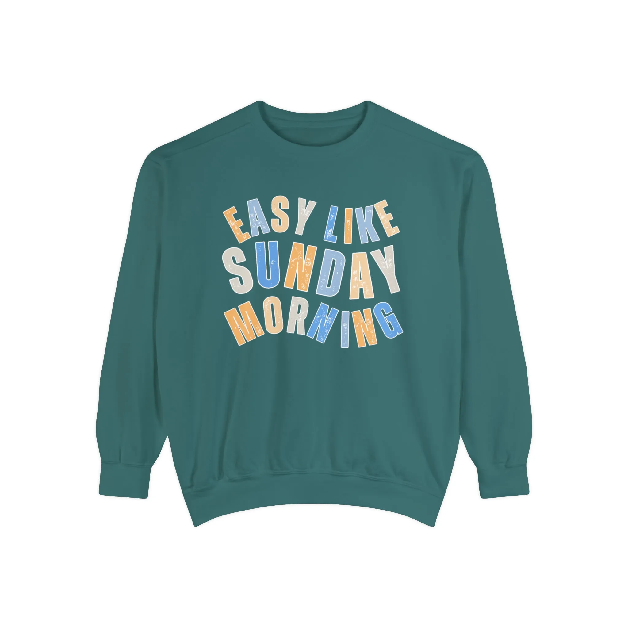 Easy Like Sunday Morning Cozy Comfort Colors Women's Sweatshirt - Relax in Style