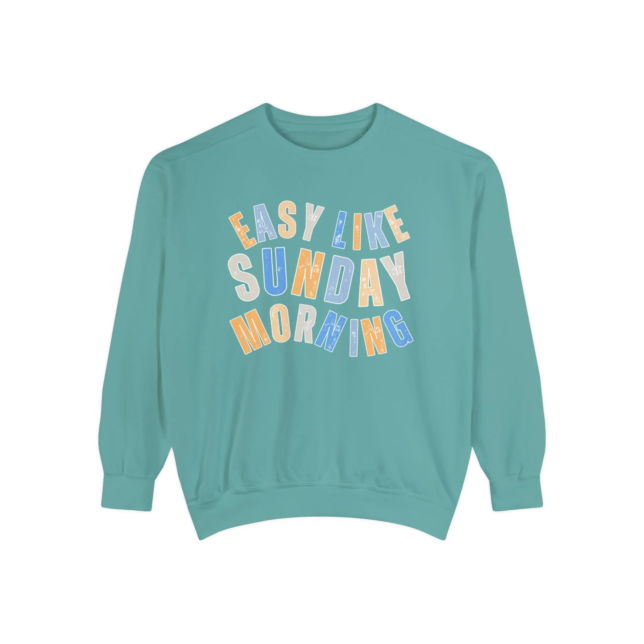 Easy Like Sunday Morning Cozy Comfort Colors Women's Sweatshirt - Relax in Style