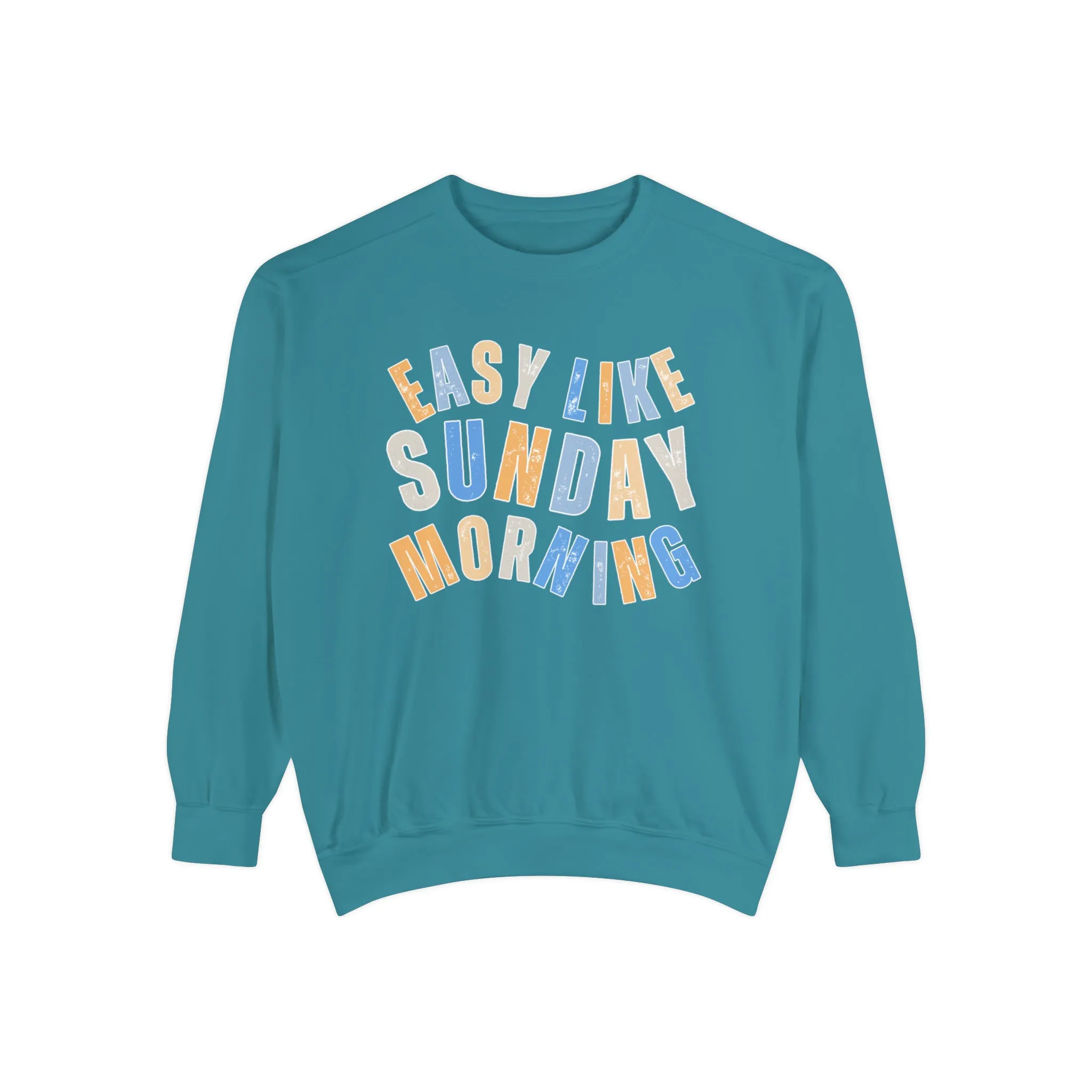 Easy Like Sunday Morning Cozy Comfort Colors Women's Sweatshirt - Relax in Style