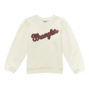Girl's Wrangler Embroidered Puff Sleeve Pullover 112353047