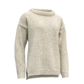 NANSEN WOMANS SPLIT SEAM SWEATERS GREY MELANGE