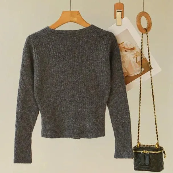 Office-Ready Cashmere Scarf Top & High-Waisted Trousers Matching Set