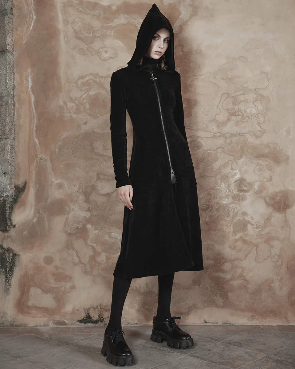 OPY-643 Daily Life Womens Casual Gothic Long Hooded Jacket