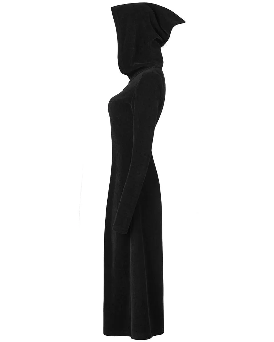OPY-643 Daily Life Womens Casual Gothic Long Hooded Jacket