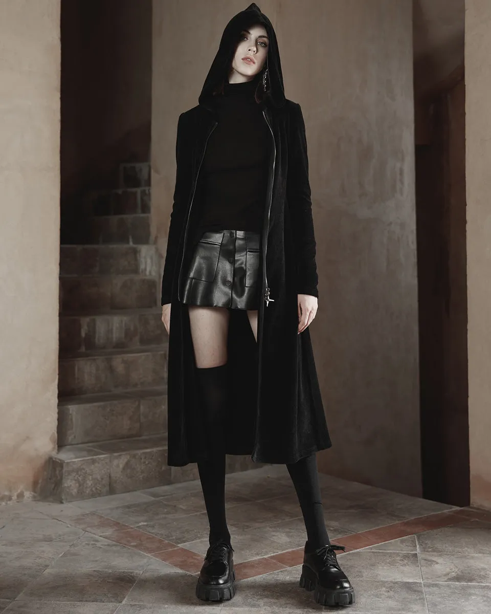 OPY-643 Daily Life Womens Casual Gothic Long Hooded Jacket