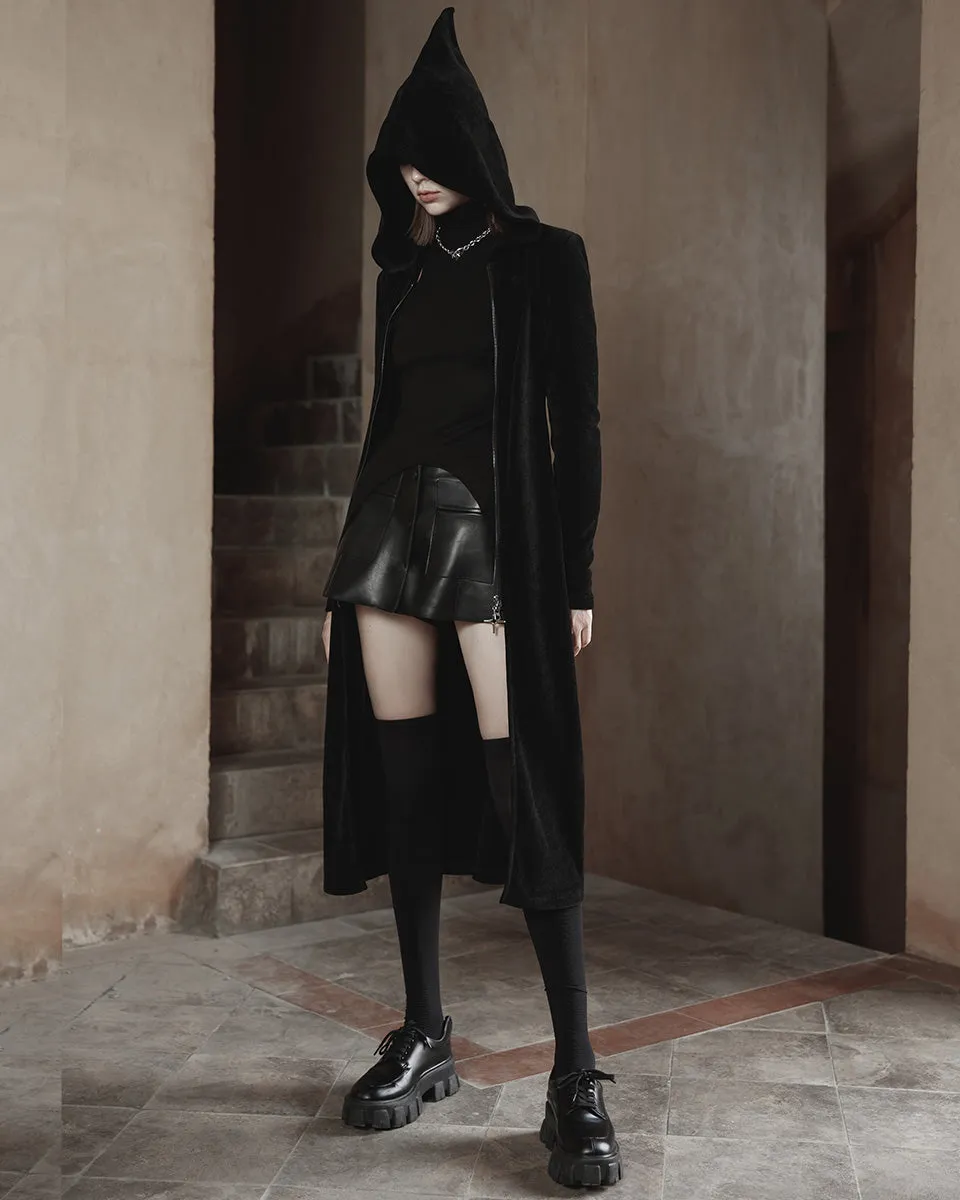 OPY-643 Daily Life Womens Casual Gothic Long Hooded Jacket