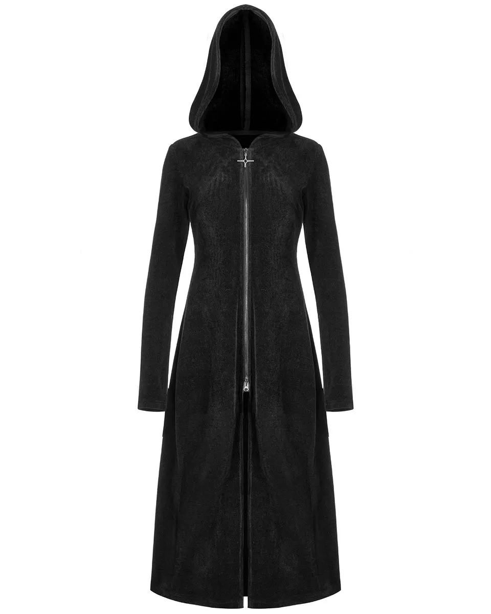 OPY-643 Daily Life Womens Casual Gothic Long Hooded Jacket