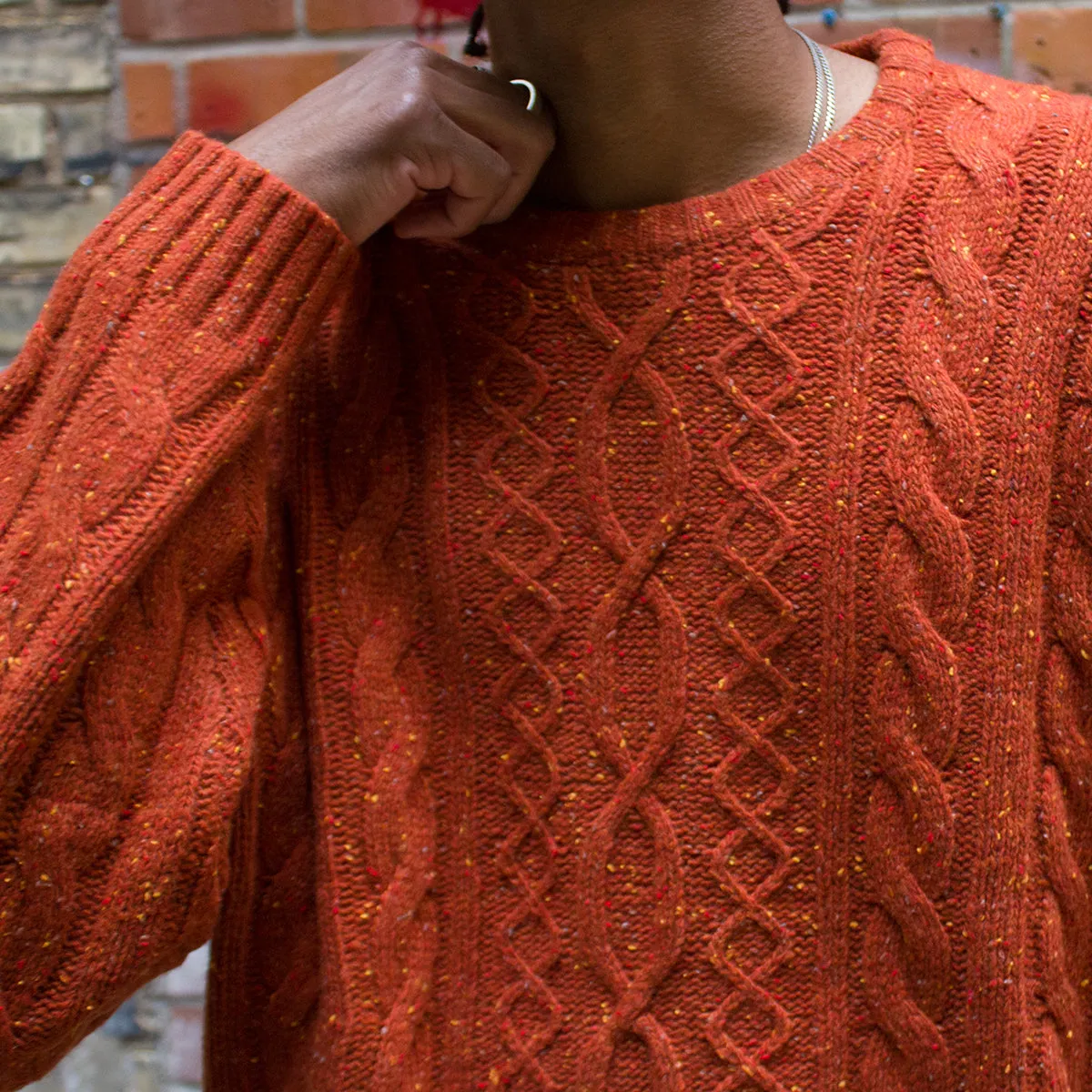Stay Loose Cable Crewneck Sweater