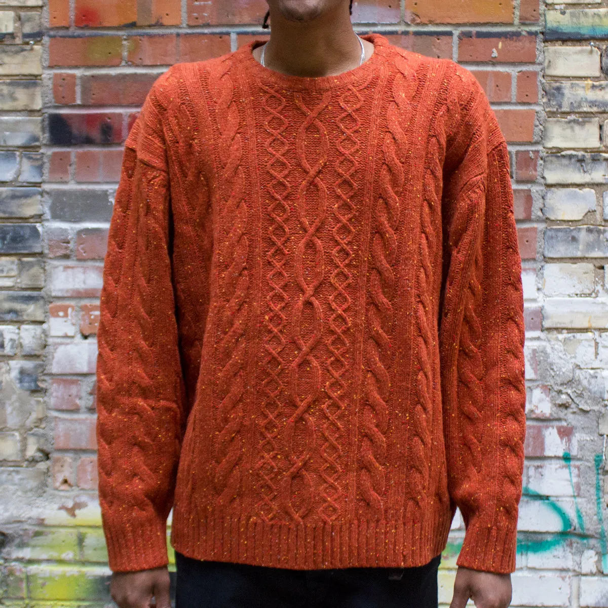 Stay Loose Cable Crewneck Sweater