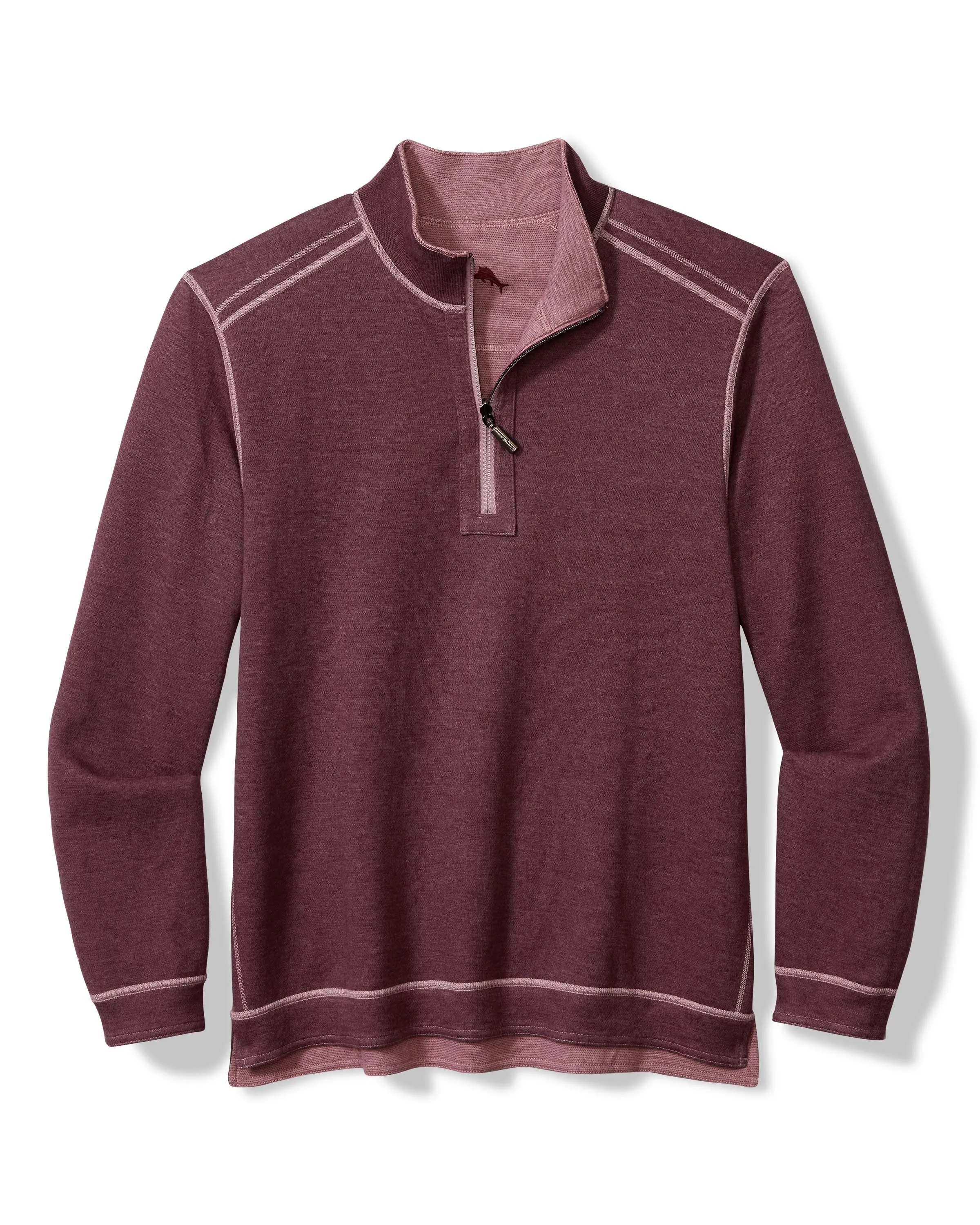 Tommy Bahama Flipfield 1/2 Zip | Purple Potion Heather