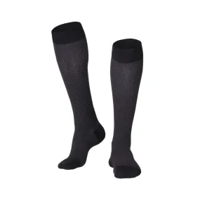 TOUCH Compression Socks for Men, 20-30 mmHg, Pattern Styling, Cotton, 1 pair, Black