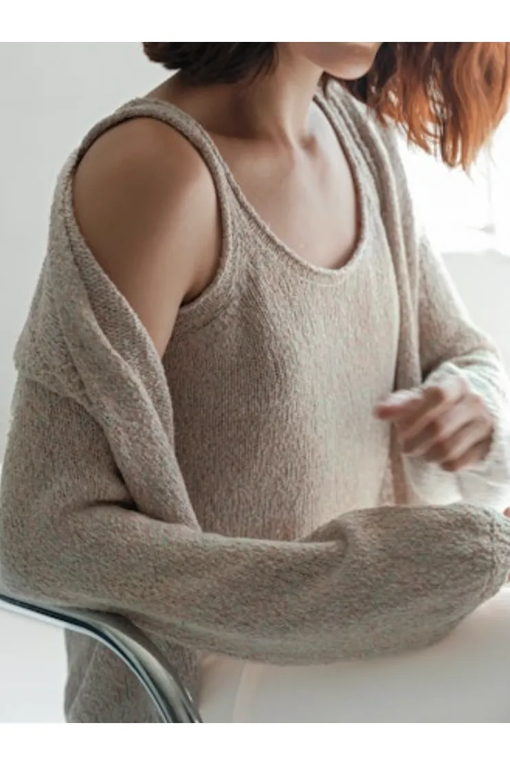 W. Cashmere CARTER Open Cardigan 25SS53 | Summer Confetti