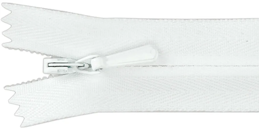 White -Zipper Invisible 9"
