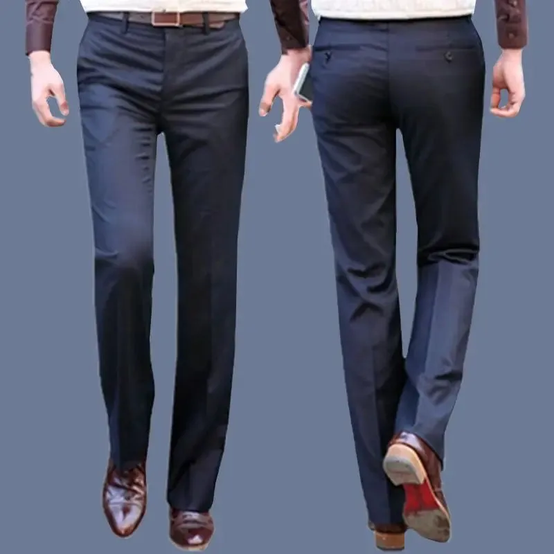 Wiaofellas  -  Male Suit Trousers Business Straight Social Tailoring White Clothing Dress Men's Summer Pants Premium Up Slacks Elegant