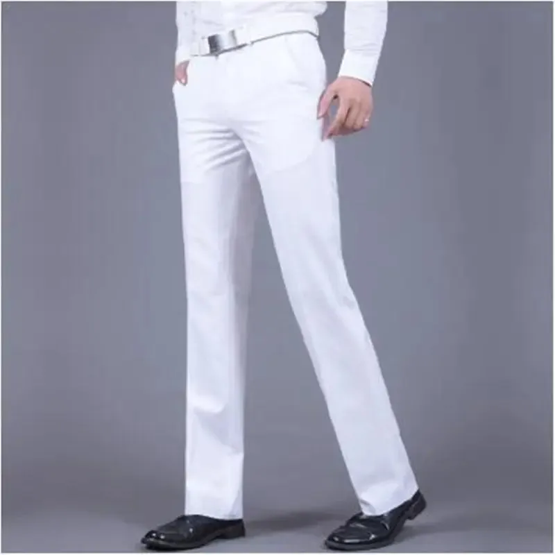 Wiaofellas  -  Male Suit Trousers Business Straight Social Tailoring White Clothing Dress Men's Summer Pants Premium Up Slacks Elegant