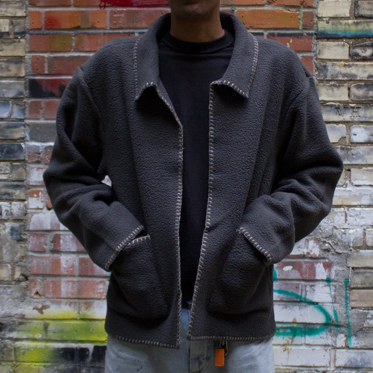 Woodsy Blanket Stitch Fleece