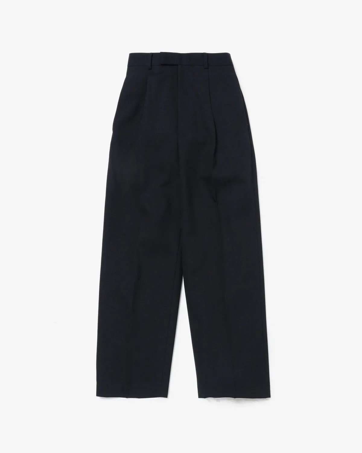 WOOL KID MOHAIR HOP SACK ONE-TUCK SLACKS (WOMEN'S)