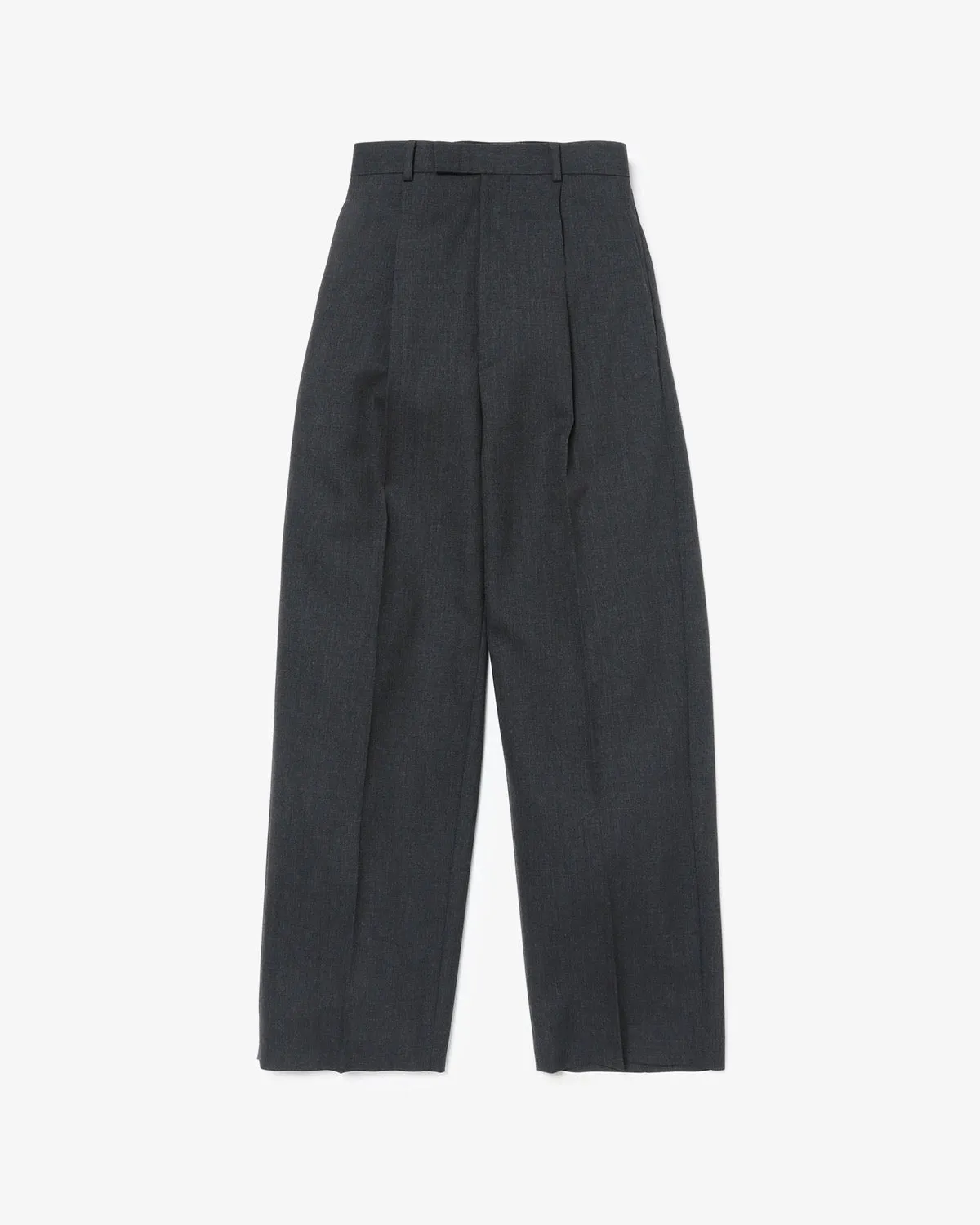 WOOL KID MOHAIR HOP SACK ONE-TUCK SLACKS (WOMEN'S)