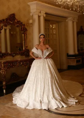 Yara Elegant Long Off Shoulder  White Evening Dress