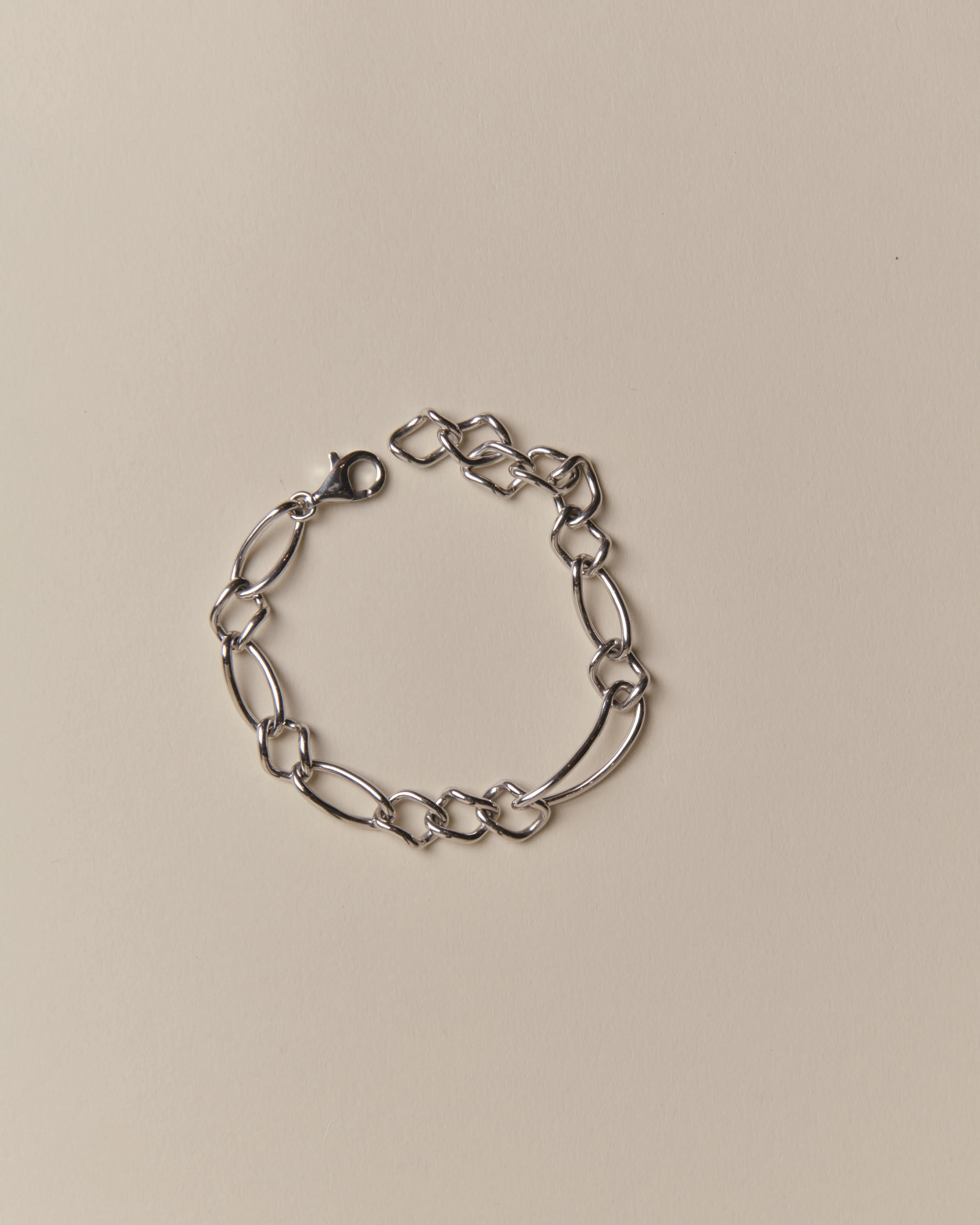 Ziggy Curved Link Bracelet 925 Recycled Sterling Silver